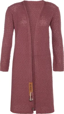 Produktbild von Knit Factory Luna Lange Strickjacke - Stone Red - 40/42