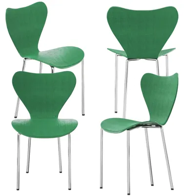 Produktbild von Caféstuhl - Esstischstuhl - Stapelstuhl - Bistrostuhl - Terrassenstuhl - Set mit 4 Stück