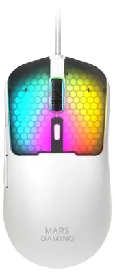 Obrázek produktu pro Mars Gaming MMVIPERW, Pro praváky, Optický, USB Type-A + USB Type-C, 12800 DPI, Bílá