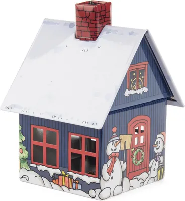 Produktbild von Räucherhaus Metall "Weihnachtsabend" bunt BxHxT 7,5x9x7,5cm