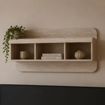 Immagine prodotto di Kadamema - Mensola, 120x25x56h cm Marrone Rovere, 4 Ripiani
