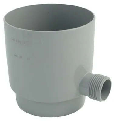 Produktbild von Marley Regensammler mit Anschluss 1“ Aussengewinde Fenstergrau RAL 7040 NW 75 mm