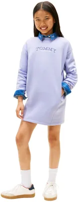 Immagine prodotto di Tommy Hilfiger, vestito felpa per bambine, motivo floreale, con tasche laterali, color viola