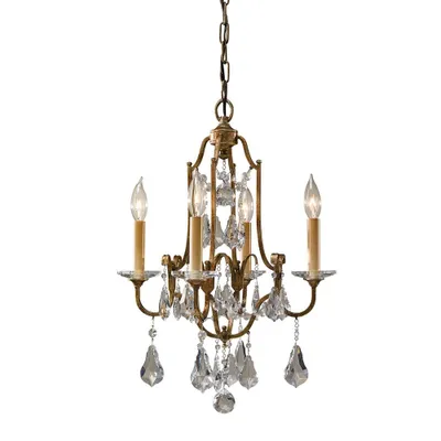 Zdjęcie produktu dla Żyrandol Valentina oksydowany brąz 4xE14x60W kryształ wym:207,6x41x41cm IP20 Feiss