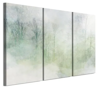 Produktbild von LUMASOUL Wandbilder 3er Set für Wohnzimmer Wald 21 120x80 cm3-teiliges Leinwandbild für Schlafzimmer Flur Büro und Küche