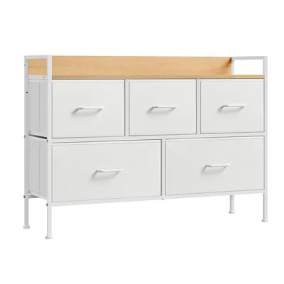 Produktbild von SONGMICS Kommode, Schrank Schlafzimmer, 5 Schubladen mit Griffen, Sideboard