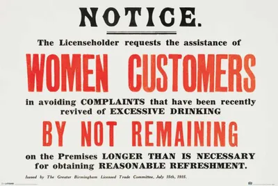 Obrázek produktu pro Fun - Women Customers Women Warning Sign Fun - plakát Print - Velikost 91,5x61 cm