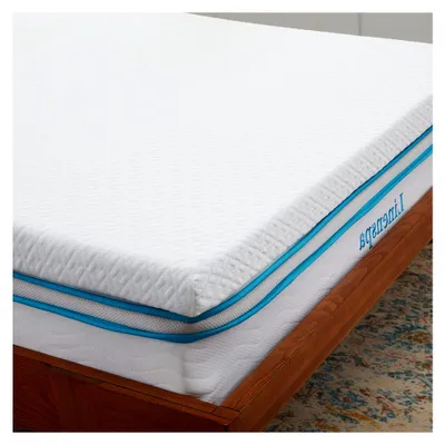 Produktbild von Matratzen Topper 120 x 190 cm, 7,5 cm hoch – Matratzenauflage mit Gel-Memory-Schaum und waschbarem Bezug mit Reißverschluss – , Weiß