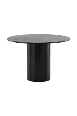 Image de Bianca Table à manger Ø110cm, plaqué chêne noir.