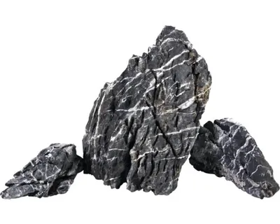 Produktbild von Aquariumdekoration Mini-Landschaft premium dark S Seiryu Stein1St. ca. 10 - 15 cm ca. 0,8-1,2 kg schwarzgrau