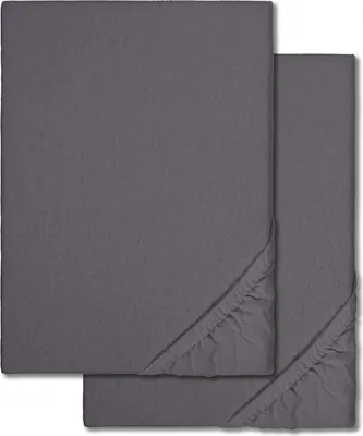 Produktbild von Setex Feinbiber Spannbettlaken anthrazit 90x200 cm Doppelpack