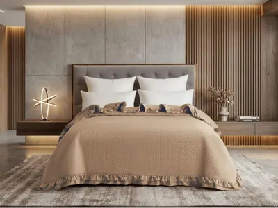 Produktbild von Tagesdecke MONTEGO, dunkelbeige, Größe: 200 x 220 cm