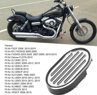 Produktbild von Streifen-Stil Motorrad-Bremspedalpolster, galvanisierte Abdeckung, Zubehör, passend für XL883 XL1200