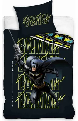 Productafbeelding van Batman dekbedovertrek, Batman, 140 x 200 cm - katoen - 70 x 90 cm (kussensloop)