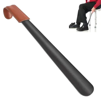Produktbild von Schuhanzieher 42 cm – Langer Schuhanzieher & Schuhlöffel – Schuhanziehhilfe für Stiefel & Schuhe – Anziehhilfe für Senioren, Damen & Herren – Robust