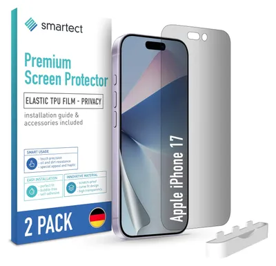 Produktbild von 2x TPU Sichtschutzfolie für Apple iPhone 17 Displayschutz Panzerfolie Folie