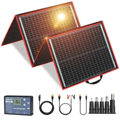 Produktbild von Tragbares, faltbares Solarpanel mit 12V-Regler, monokristallin, für Camping und Reisen
