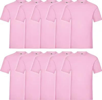 Produktbild von 10er Pack Fruit of the Loom Valueweight T-Shirt Farbe: rose Größe: 2XL