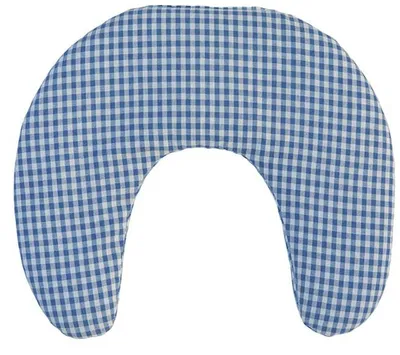 Produktbild von GIRAFFENLAND Kirschkern Nackenhörnchen blau-weiß 30x33 - Kirschkernkissen - Nackenkissen - Wärmekissen für Nacken