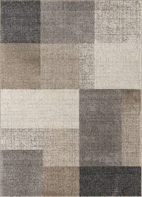 Produktbild von Famanu Teppich Modern geometrisches Muster beige - 80 x 140 cm