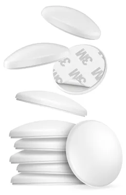 Obrázek produktu pro Dveřní zarážka - Gumová - Bílá - 40 x 8 mm - Samolepicí