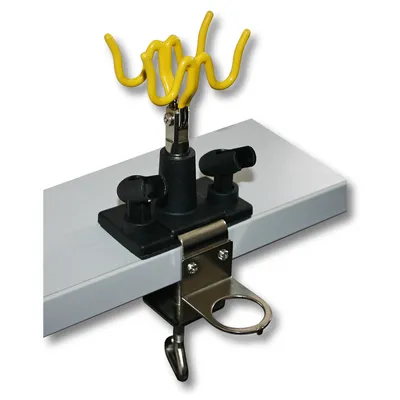 Obrázek produktu pro Držák pistole Wiltec vhodný pro 4 pistole a 1 manometr, 85 x 110 x 210 mm, držák pistole pro airbrush k montáži na stůl, příslušenství pro airbrush