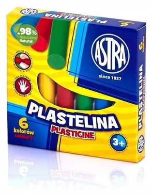Produktbild von Astra Knetmasse rund 6 Farben für Kinder