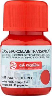 Image de Talens Art Création Verre et Porcelaine Transparent Bouteille 30 ml Rouge vif 3023