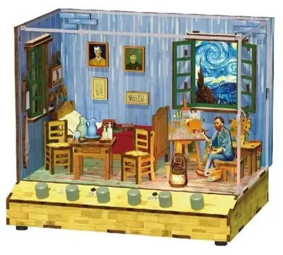 Immagine prodotto di Puzzle 3D, Minicasa DIY Vincent's Bedroom, Tonecheer, 143 pezzi