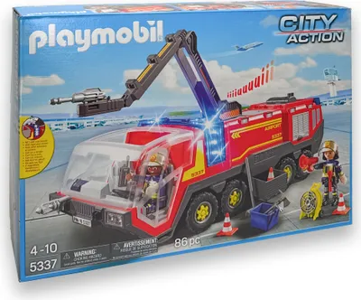 Image de PLAYMOBIL 5337 City Action Véhicule de pompiers de l'aéroport avec son et lumière