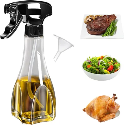 Produktbild von 240 ml Ölsprüher Flasche - Sprühflasch - Glasölsprüher for Kochen - für Friseursalons - für Heißluftfritteuse, Salate, Backen, Pasta, Grillen, BBQ