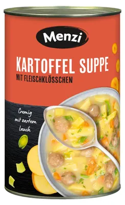 Obrázek produktu pro Menzi bramborová polévka s masovými kuličkami a brambory 4200 g