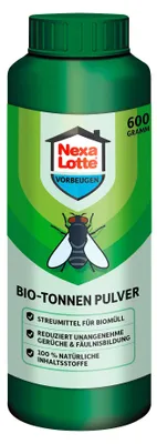 Vorderseite der Verpackung von Nexa Lotte Bio-Tonnen Pulver mit Drehverschluss