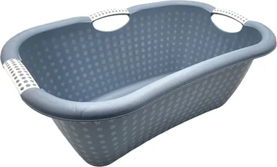 Produktbild von Wäschewanne Ergonomica 27L Wäschekorb Wäschesammler Wäschebox Wäschebehälter , Farbe:grau