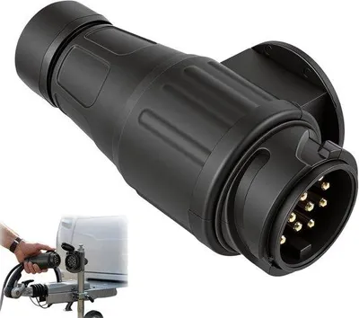 Produktbild von Anhängermulde, 7-polig - 12 V - wasserdicht - zuverlässiger Anschluss für Wohnmobil, Auto, Boot und Anhänger