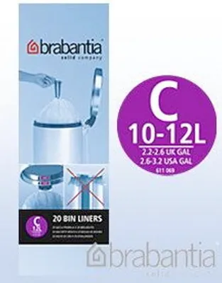 Produktbild von 1x Brabantia Müllbeutel "C" 12 Liter Mülleimertüten, Sack