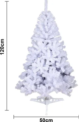 Produktbild von EINFEBEN Weihnachtsbaum Beflockung Christbaum PVC 120cm Baum kuenstlicher Tannenbaum weiss