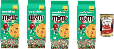 Produktbild von M&M's Minis Cookies 4x 180g + Italian Gourmet polpa 400gr