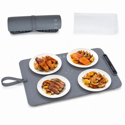 Produktbild von KOMFOTTEU Elektrische Warmhalteplatte faltbar 61x40cm aus Silikon