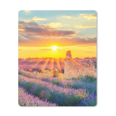 Produktbild von MuchoWow® Mauspad Mousepad Lavendel - Sonnenuntergang - Ruine - Lila 30x40 cm - Mousepads - Maus Mat - Pad - Mausunterlage - Mausmatten