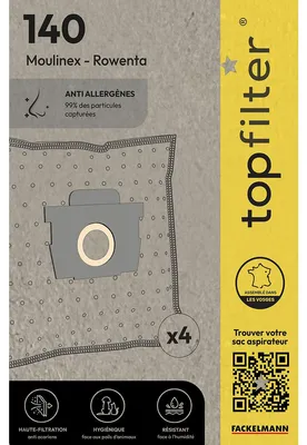 Zdjęcie produktu dla 4 worki do odkurzacza Rowenta Silence Force Moulinex TopFilter Premium
