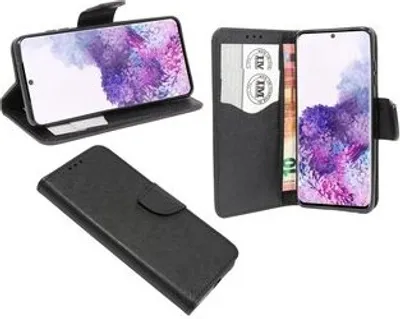 Zdjęcie produktu dla cofi1453® Etui książkowe "Fancy" kompatybilne z SAMSUNG GALAXY S20 (G980F) etui na telefon komórkowy etui portfelowe z funkcją podstawki, miejsce na karty czarny