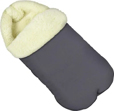 Produktbild von Baby Fußsack WinterFußsack für Kinderwagen, Maße 85 cm, mit Kaputze, Kunstwolle Graphit [071]