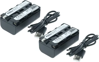 Produktbild von vhbw 2x Akku kompatibel mit Hitachi 553 845, VM-D975, VM-D875LA, VM-D865LE, VM-D975LA, VM-D875, VM-975LE, VM-D675LA Kamera (2000 mAh, 7,4 V, Li-Ion)