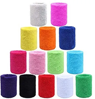 Productafbeelding van Pack van 12 kinder zweetbandjes, 8.5 x 5 cm