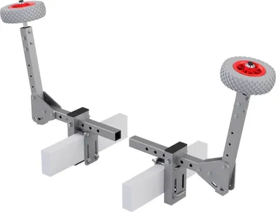 Produktbild von 1 Paar Peilstangen Zentrierhilfe Zentriervorrichtung Sliphilfe Bootstrailer Polyurethan SUPROD ZENPS-R200-PU, grau/rot