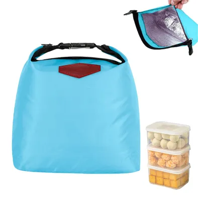 Isolierte Lunchtasche 20x8x25 cm, Kühltasche für Kinder, Blau