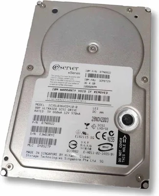 Produktbild von Hitachi Festplatte, SCSI, 36,4 GB, 80-polig, 3,5 Zoll, Festplatte für Server, 15.000 U/min