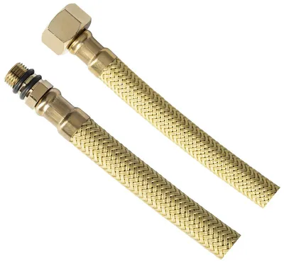 Produktbild von Aqualine Flexibler Schlauch, Edelstahl M10x3/8", 40cm, Gold matt