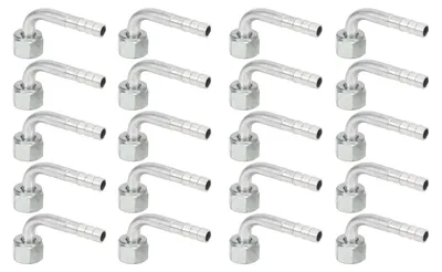 Image de Lot de 20 raccords coudés à 90° en aluminium pour climatisation de voiture, compatibles avec tous les modèles